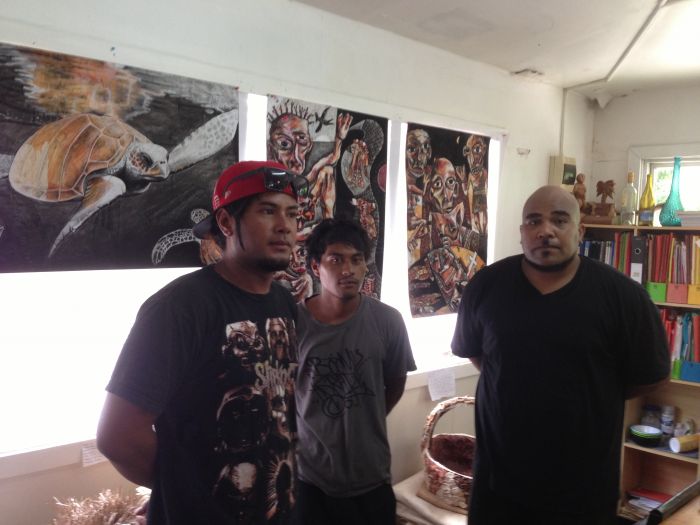 L-R Taniela Petelo, Soane 'Aluesi and Tevita Mame'ivai Latu