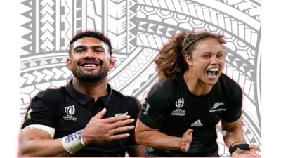 Ardie Savea, left, and Ruby Tui will receive top honours at the Pasifika Rugby Hall of Fame's Most Influential Players in the World. Photo: RNZ Pacific
