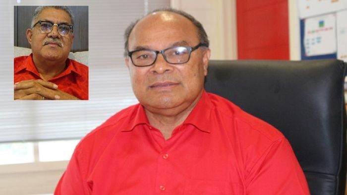 Minister of Finance Pohiva Tu'i'onetoa. Inseted photo is the adviser to the Prime Minister Lopeti Senituli.