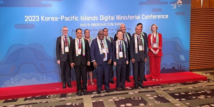 Conference delegates, at the Inter-Continental COEX Hotel, Seoul, South Korea