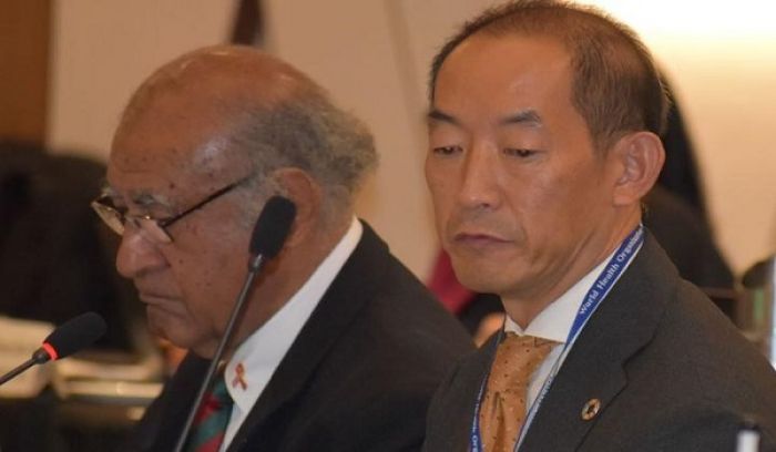 Ratu Epeli Nailatikau and Takeshi Kasai at the 5th Asia-Pacific Parliamentarian Forum on Global Health. Photo: Parliament of Fiji
