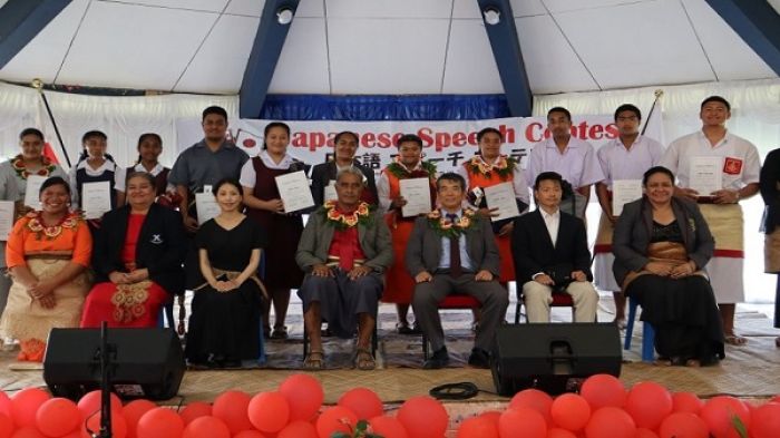 Students from six schools participate in Japanese Speech Contest