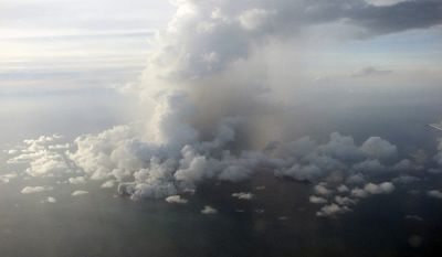 Underwater eruption near Tonga creates new island